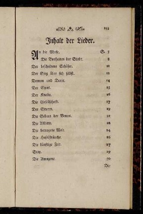 Inhalt der Lieder.