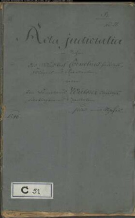 Cornelius, Mundkoch gegen Camerarius Wülker in Detmold