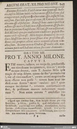 Oratio XII. Pro T. Annio Milone