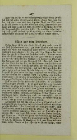 Luebeck und seine Bewohner