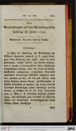 Siebenten Bandes Eilftes Stuek.