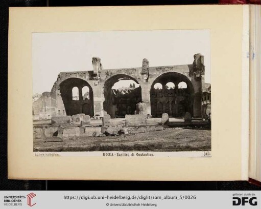 ROMA. Basiliea di Costantino