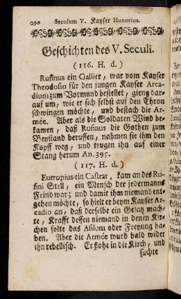 290-308, Geschichten des V. Seculi