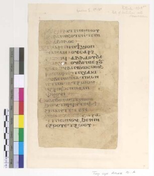 [Rite of Initiation into Monasticism] : Fragm. copt. Pischoi Rituale 10