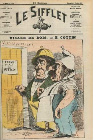 Visage de bois, par E. Cottin