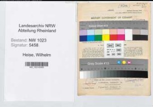 Entnazifizierung Wilhelm Heise , geb. 03.12.1897 (Polizeibeamter)