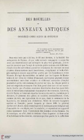 N.S. 16.1867: Des rouelles et des anneaux antiques considérés comme agents de suspension, [1]