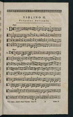 1-32, Violino II. Vesperae per totum annum