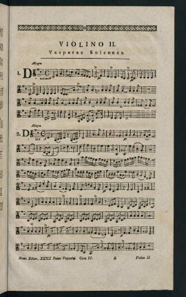 1-32, Violino II. Vesperae per totum annum