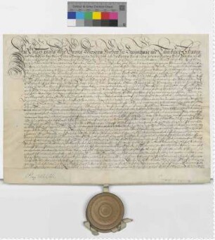Lehnbrief Herzog Georg Wilhelms zu Braunschweig und Lüneburg für Hartwig Ulrich von Spörcken und seinen Bruder Jobst Franz, weiland Franz Joachim von Spörckens Söhne, und deren Vettern Franz August, Ernst Ludwig und Friedrich Ulrich, Franz Heinrich von Spörckens Söhne, sodann eventualiter deren Vetter Werner Hermann von Spörcken.