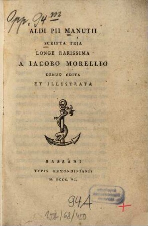 Scripta tria longe rarissima