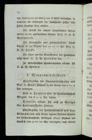 14-15, I. Staatswirthschaft