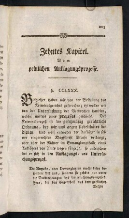 205-221, X. Vom peinlichen Anklagungsprozesse. - XI. Vom Inquisitionsprozesse überhaupt.
