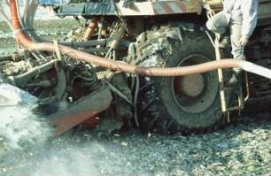 Fotografie: Säverfahren, Rodesaat, Feldtest, Pneumatische Verteilung