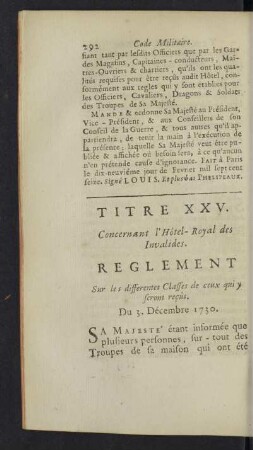 Titre XXV.