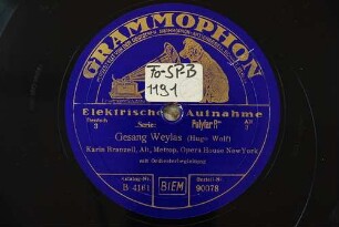 Gesang Weylas / (Hugo Wolf)