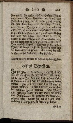 Eilftes Schreiben.