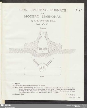 XXI. Iron smelting furnace of modern mashonas