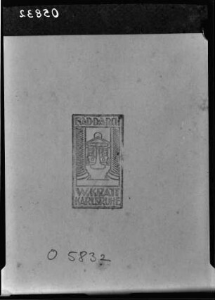 Karlsruhe Stempel des Hoffotograf Wilhelm Kratt
