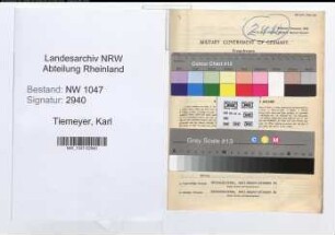 Entnazifizierung Karl Tiemeyer , geb. 08.03.1903 (Buchdrucker)