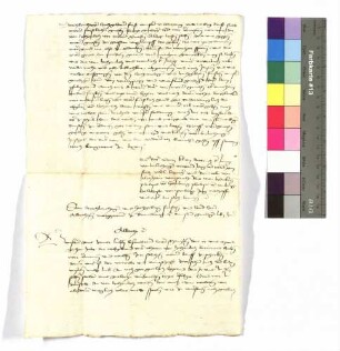 Schreiben von Berlichingen an den Markgrafen von Brandenburg.