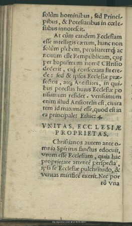 Unitas, Ecclesiae Proprietas