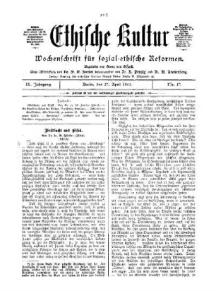 Weltflucht und Ethik : (Schluß)