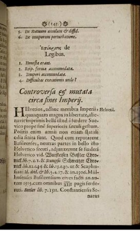 Controversa & mutata circa fines Imperii