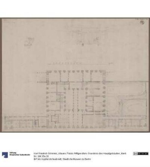 Litauen. Palais Wittgenstein. Grundriss des Hauptgebäudes