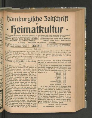 4. Jahrgang. Mai 1912.