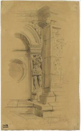 Schloss zu Dresden, Figur (Atlant) vom Schlosshof