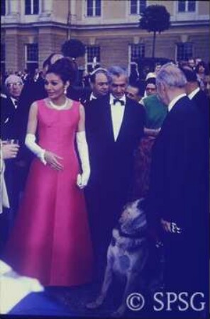 Berlin, Schloss Charlottenburg, Staatsbesuch, Schah Mohammad Resa Pahlavi und Farah Diba-Pahlavi.