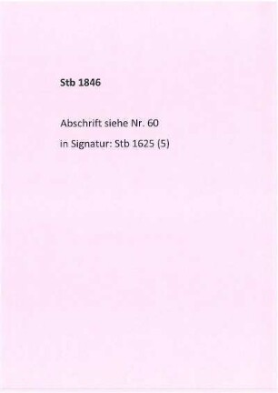 Stb 1846, Abschrift Nr. 60