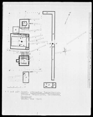 Nettersheim-Pesch, Grundriss des römischen Tempelbezirks