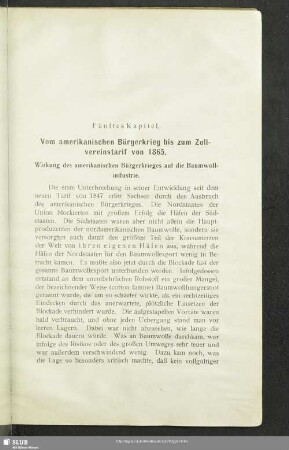 Fünftes Kapitel : Vom amerikanischen Bürgerkrieg bis zum Zollvereinstarif von 1865