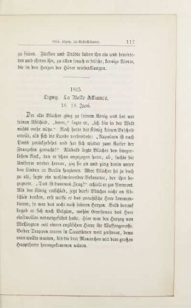 1815. Ligny. La Belle Alliance. 16. 18. Juni