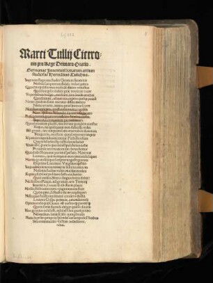 Marci Tullij Cicero=||nis pro Rege Deiotaro Oratio.|| ... ||