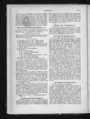Die Notlage des Baugewerbes