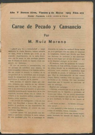 1923027200: Carne de pecado y cansancio