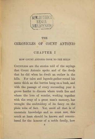 The chronicles of Count Antonio