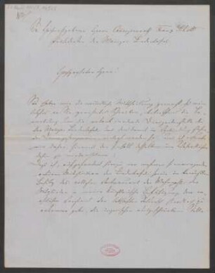 Brief an Franz Schott und Mainzer Liedertafel : 26.01.1864