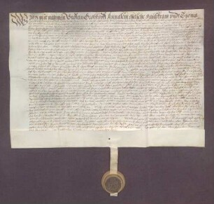 Stefan Großkopf und seine Ehefrau Anna sowie Thomas Großkopf und seine Ehefrau Anna, alle Einwohner zu Odenheim, verschreiben dem Ritterstift Bruchsal eine jährliche Gült von 2 1/2 Gulden aus 50 Gulden Kapital.