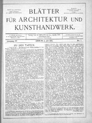 No 7, 1. Juli 1891