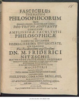 Fasciculus Thematum Philosophicorum