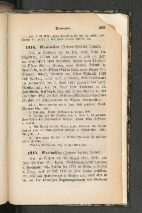 1314. Greineisen (Johann Friedrich Justus)