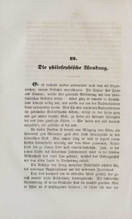 19. Die philosophische Wendung