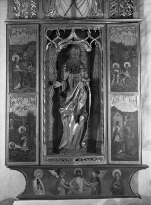 Antoniusaltar — Geöffneter Zustand — Flügel: Szenen aus der Antonius-Legende
