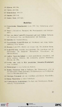 Mobiliar (Nr. 631-644)
