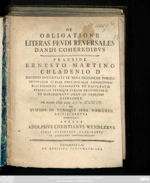 De Obligatione Literas Fevdi Reversales Dandi Coheredibvs