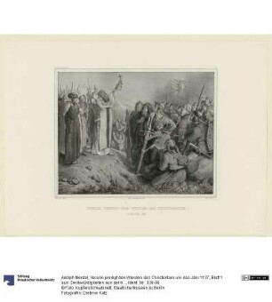Vecelin predigt den Wenden das Christentum um das Jahr 1137, Blatt 1 aus: Denkwürdigkeiten aus der brandenburgisch-preussischen Geschichte